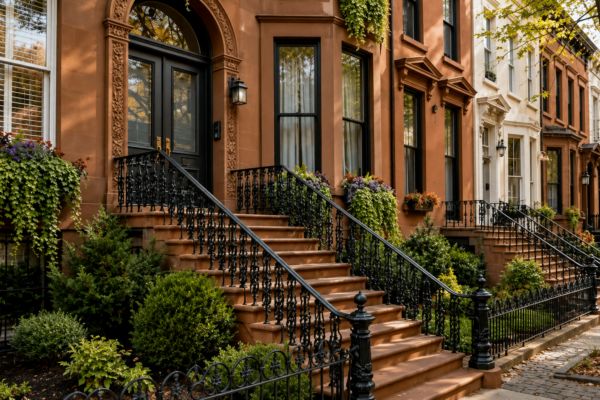 outside of Brooklyn brownstone