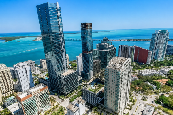 High rises in Brickell in Miami
